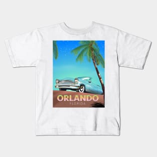 Orlando Florida vintage travel poster Kids T-Shirt